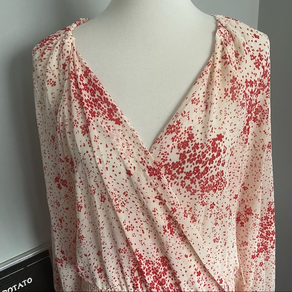 Princess Polly Red & White Ruched Altona Mini Dress Size 12 - Picture 7 of 9